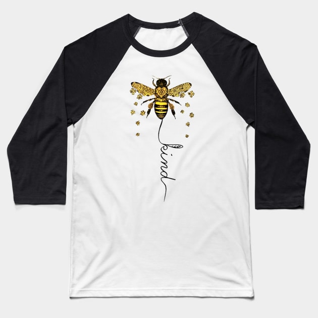 Bee kind Baseball T-Shirt by cocomartinez